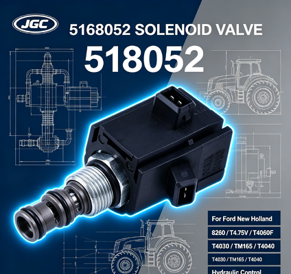 5168052 Pièces de pièces d'excavatrice soupape solénoïde pour Ford New Holland 8260 T4.75V T4060F T4030 TM165 T4040