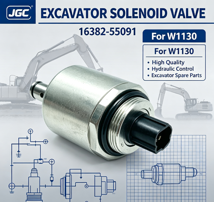 16382-55091 Soupape Solénoïde d'Excavatrice de Haute Qualité pour W1130