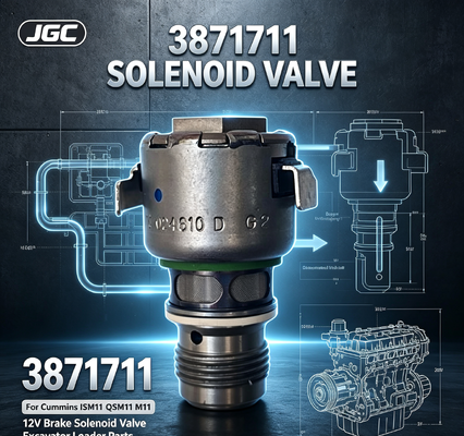 3871711Pour l'original ISM11 QSM11 M11 moteur diesel frein 12V soupape solénoïde pour l'utilisation sur chargeuse de pelle