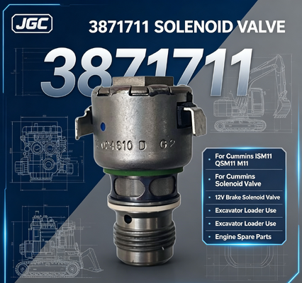 3871711Pour l'original ISM11 QSM11 M11 moteur diesel frein 12V soupape solénoïde pour l'utilisation sur chargeuse de pelle