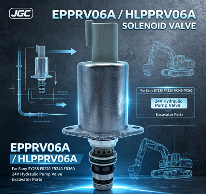 EPPRV06A Vanne Solénoïde Proportionnelle 24V HLPPRV06A pour Excavatrice Sany SY235 FR220 FR240 FR360 Vanne Solénoïde Hydraulique