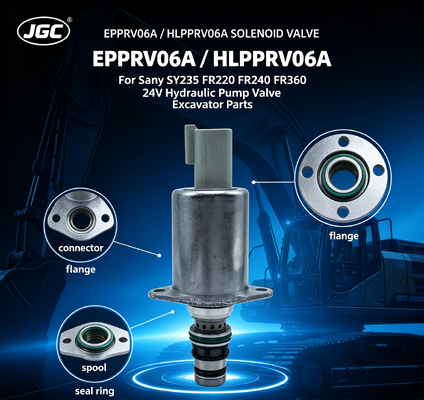 EPPRV06A Vanne Solénoïde Proportionnelle 24V HLPPRV06A pour Excavatrice Sany SY235 FR220 FR240 FR360 Vanne Solénoïde Hydraulique