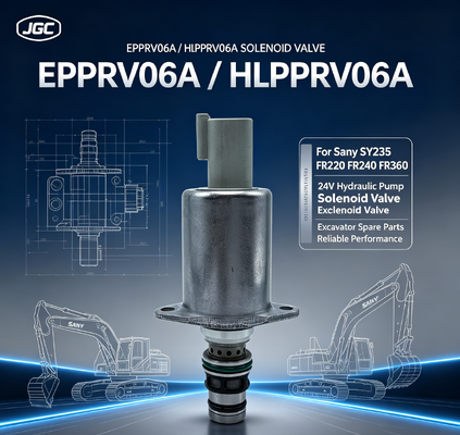 EPPRV06A Vanne Solénoïde Proportionnelle 24V HLPPRV06A pour Excavatrice Sany SY235 FR220 FR240 FR360 Vanne Solénoïde Hydraulique