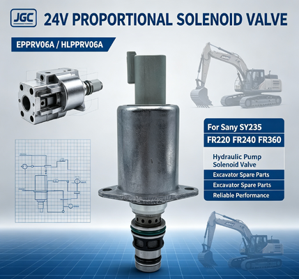 EPPRV06A Vanne Solénoïde Proportionnelle 24V HLPPRV06A pour Excavatrice Sany SY235 FR220 FR240 FR360 Vanne Solénoïde Hydraulique