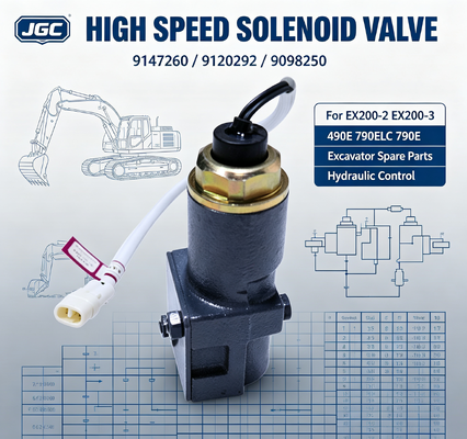 9147260 9120292 9098250 Électrovanne haute vitesse pour pelles EX200-2 EX200-3 490E 790ELC 790E