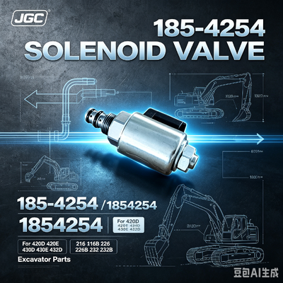 1854254 Vente à chaud soupape solénoïde pour pièces détachées de pelleteuse 420D 420E 424D 430D 430E 432D 216 216B 226 226B 232 232B