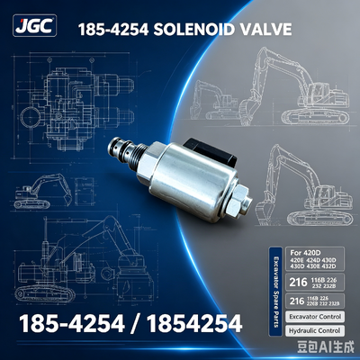 1854254 Vente à chaud soupape solénoïde pour pièces détachées de pelleteuse 420D 420E 424D 430D 430E 432D 216 216B 226 226B 232 232B