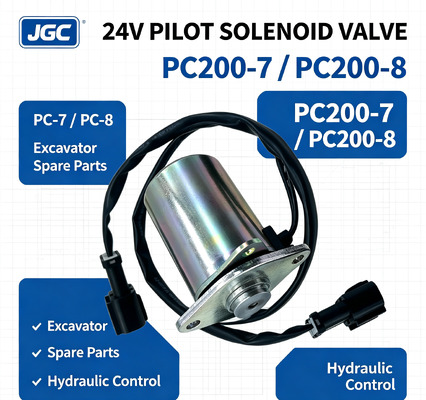 Pièces d'excavatrice PC-7 PC-8 pour PC200-7 PC200-8 Valve Solénoïde Valve Pilote Solénoïde 24V