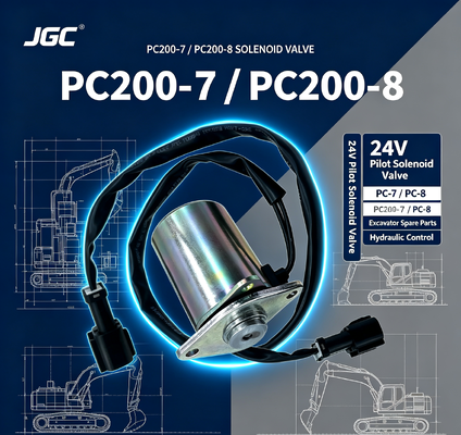 Pièces d'excavatrice PC-7 PC-8 pour PC200-7 PC200-8 Valve Solénoïde Valve Pilote Solénoïde 24V