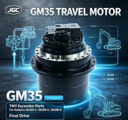Pièces d'excavatrice GM35 Moteur de translation hydraulique pour Kobelco Compatible avec SK200-3 SK200-5 SK200-6