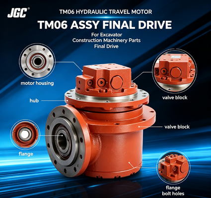 TM06 Pièces de machines de construction Moteur de translation hydraulique Assy Réducteur pour excavatrice