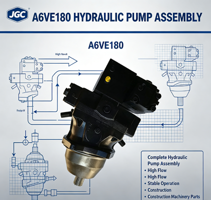 A6VE180 Assemblage complet de pompe hydraulique fonctionnement stable à débit élevé
