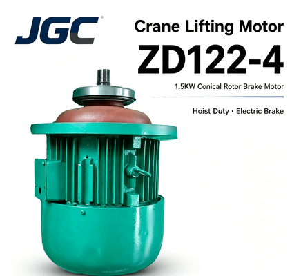 ZD122-4 Moteur de levage de grue Type 1.5KW Moteur à frein à rotor conique